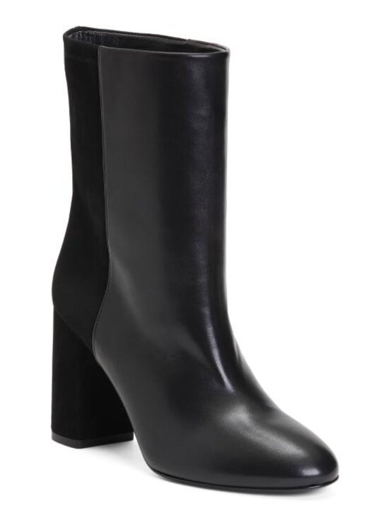 Stuart Weitzman Shoes - STUART WEITZMAN Made In Spain Leather Strut Block Booties